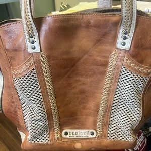 Bed Stu Amelie Tote, tan/cream, 15x5x12, good condition